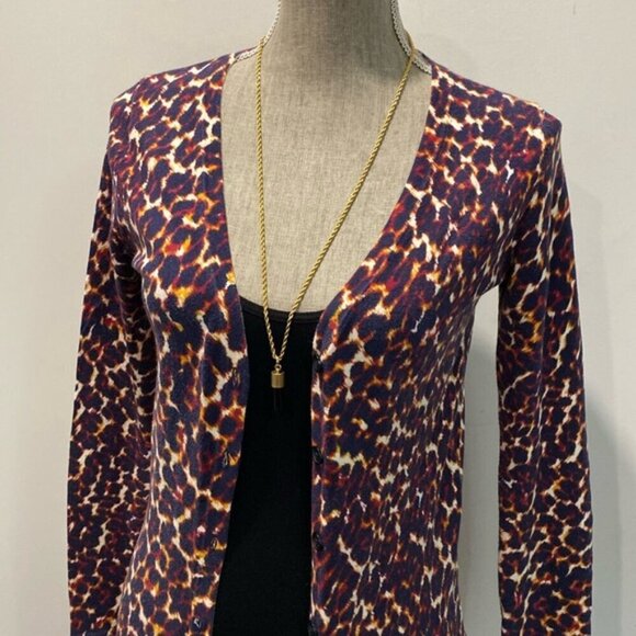 Animal Print Sweater Cardigan - Picture 2 of 15
